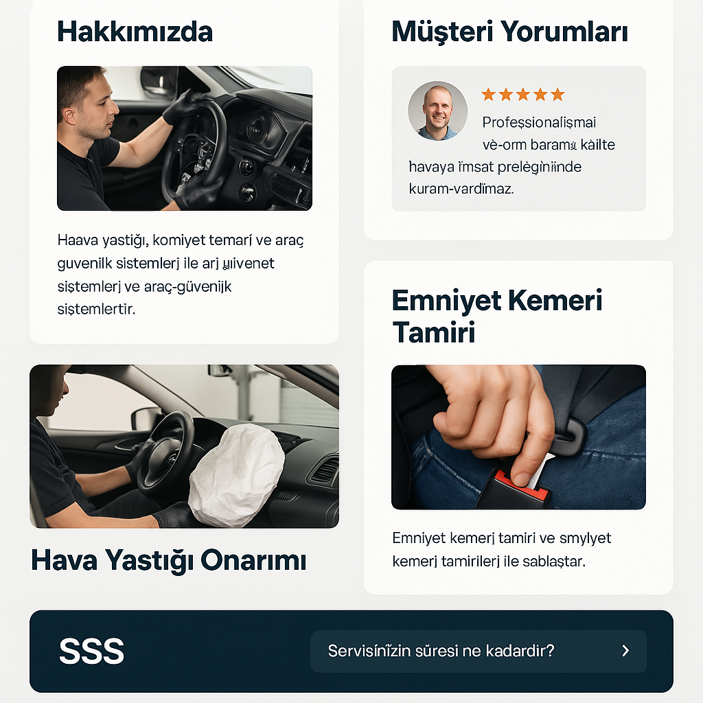 Airbag Açan Araba Tamir Edilir mi?